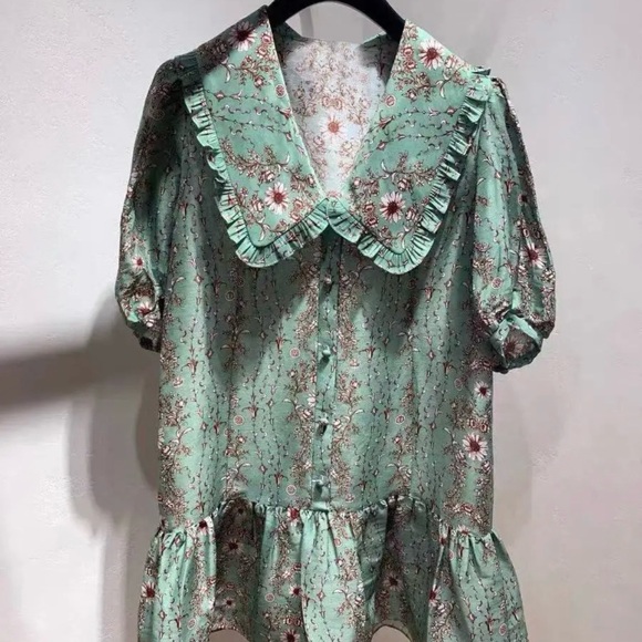 Sandro green short dress - Picture 3 of 5